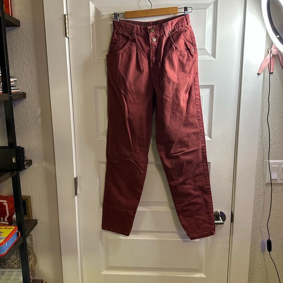 Vivaldi jeans wear size 6 vintage women’s pants maroon 1980’s - Picture 4 of 7